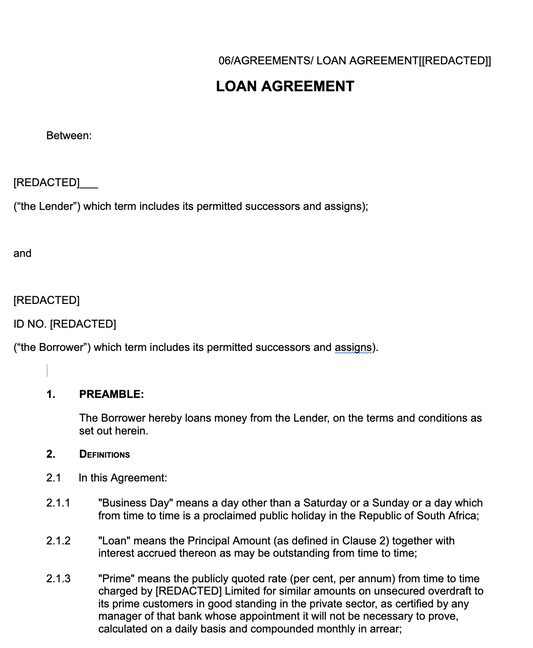 Loan Agreement